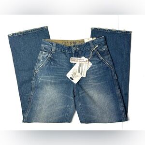 IRON Jeans‎ Boys Size 12 Regular Straight Leg Carpenter Blue Denim Vintage Y2K